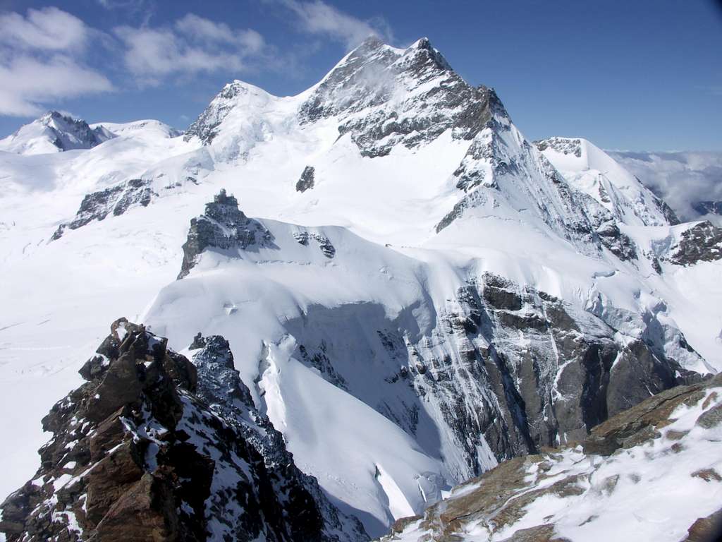 Jungfrau&Sfinx seen from SW ridge