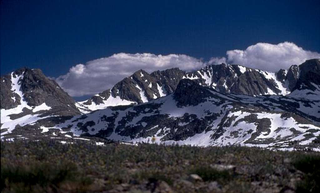 Muriel Peak (L) and Mount...
