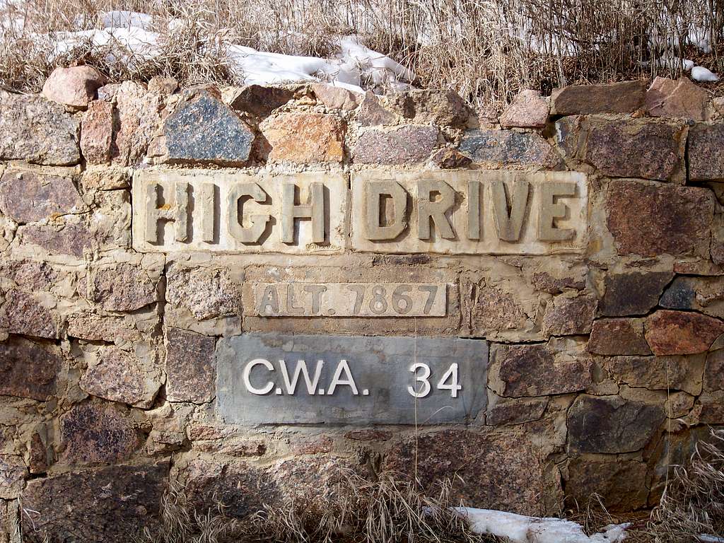 Historic High Drive Sign