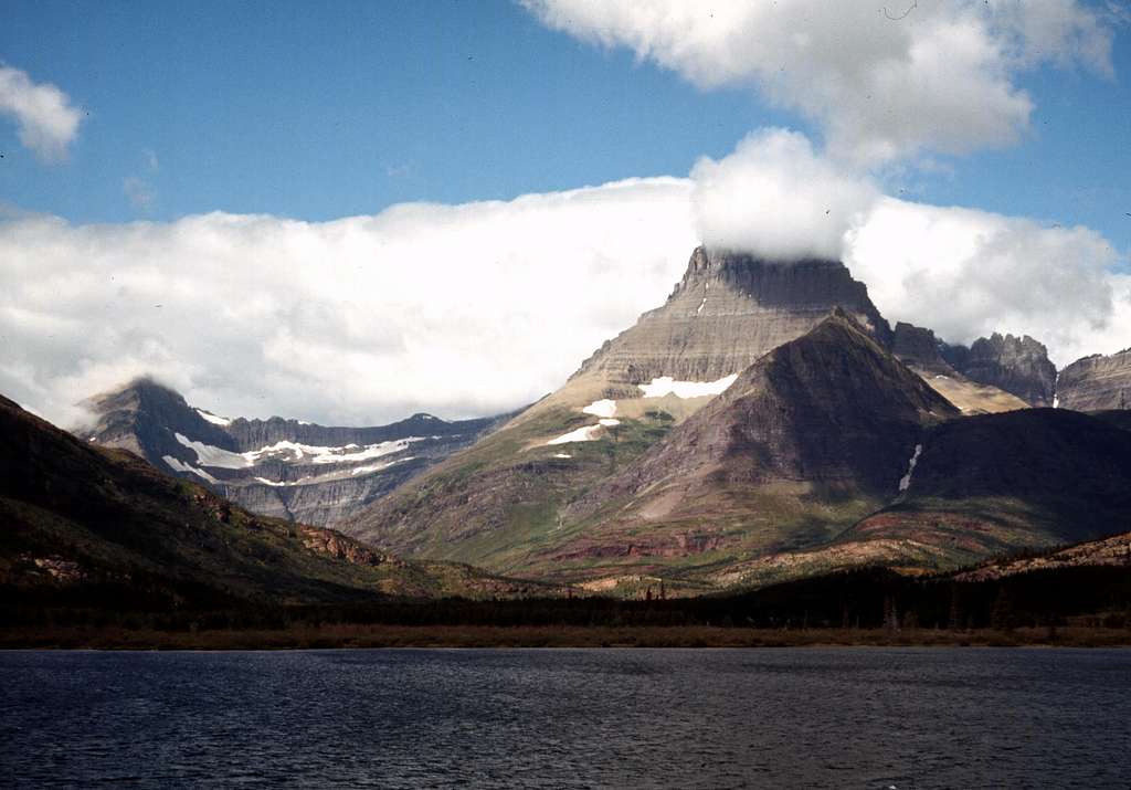 MOUNT WILBUR (9303') OVER SWIFTCURRENT LAKE-GLACIER NP-MT (1968)