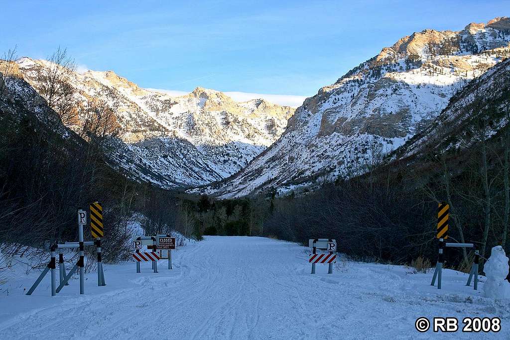 Lamoille Canyon access road winter closure