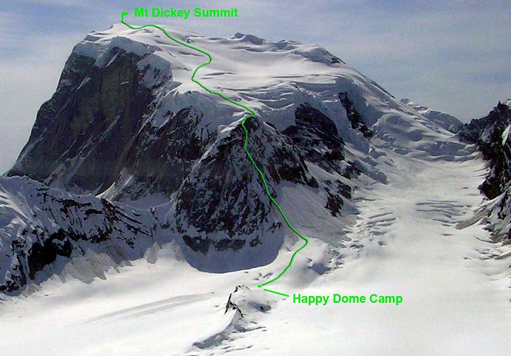 Possible New Route on Mt Dickey
