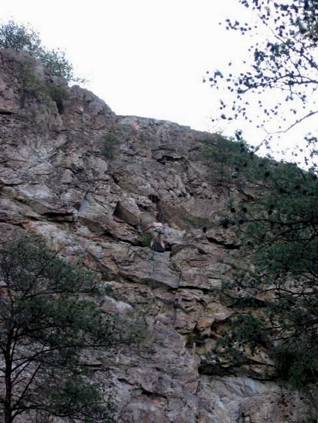 Climber on one of the cliffs...