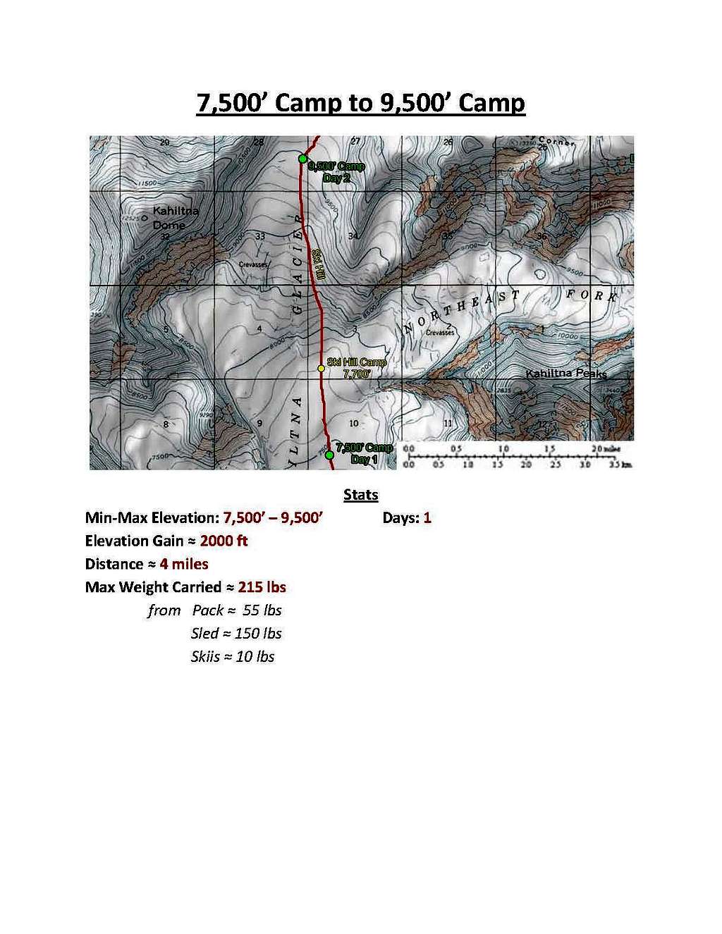 Denali W Buttress Route - Section 2