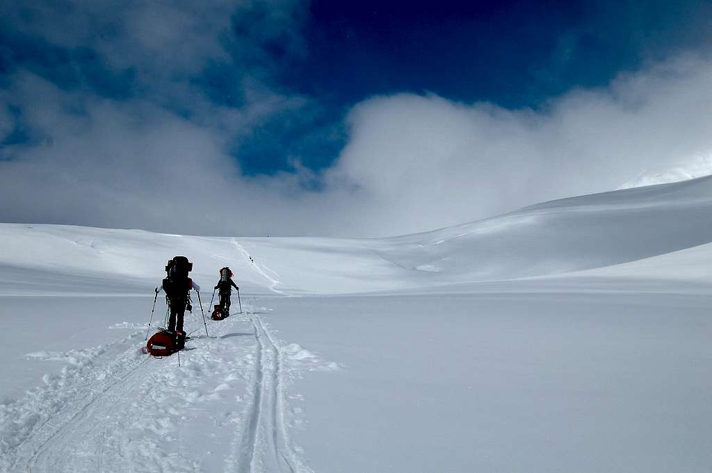 Mark and John leading the way on Ski Hill