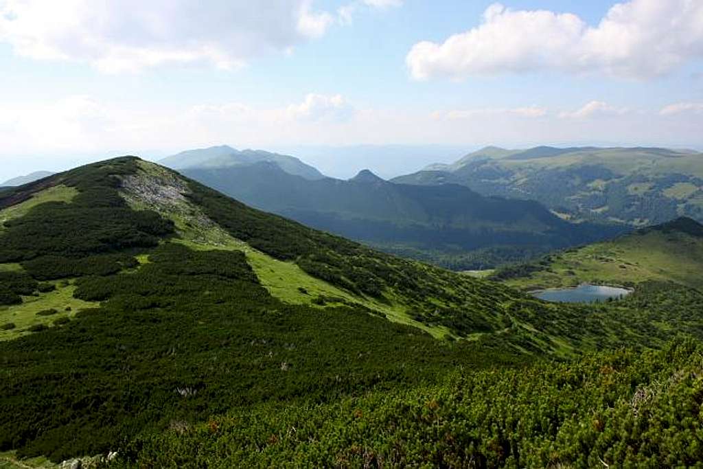 View of Ursulovačko jezero from  Crna Glava