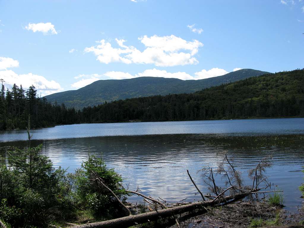 South and North Kinsman rise behind Lonesome Lake