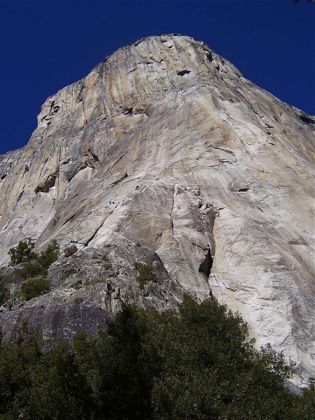 3000 feet of solid granite looming above.