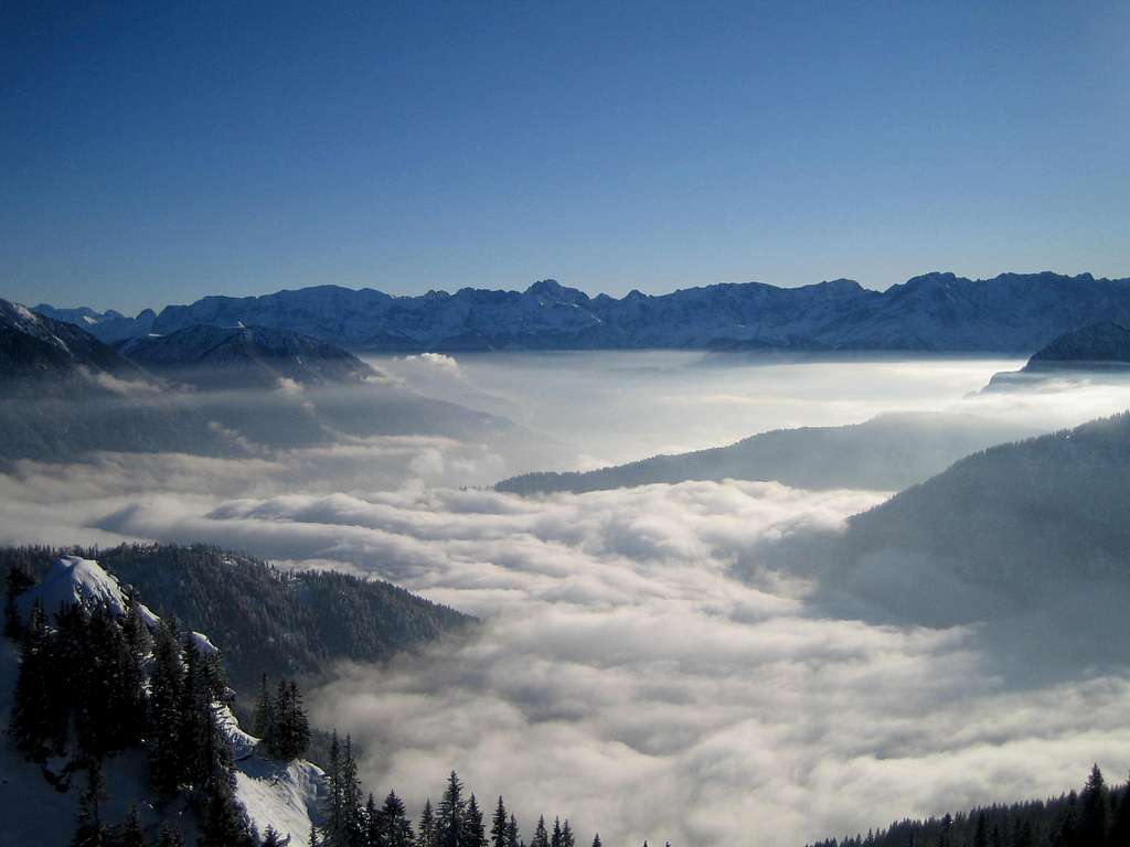Wetterstein over the clouds