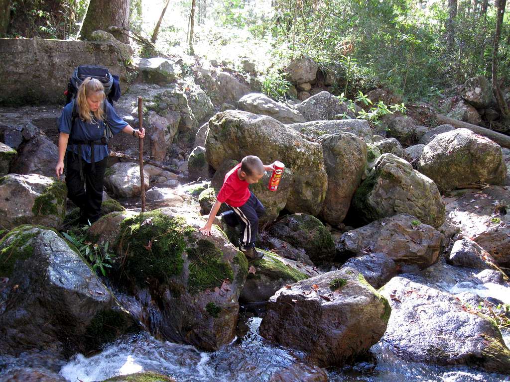 Tricky stream crossing