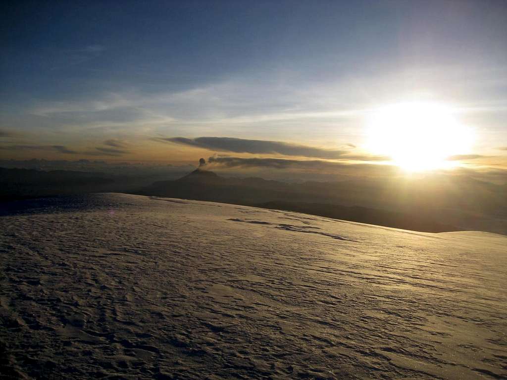 View  from Chimborazo's Whymper Summit (20,700 ft, 6310m)