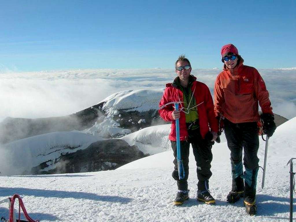 Myself and Craig on Summit of Cotopaxi (19,347 ft.)