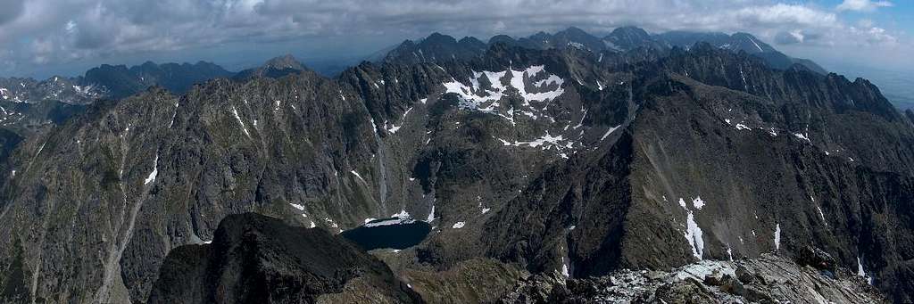 From the top of Kriváň, looking East to the rest of the High Tatras