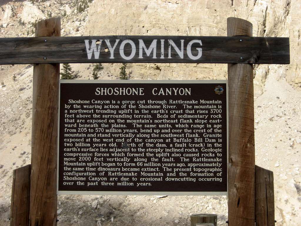 Shoshone Canyon Information sign