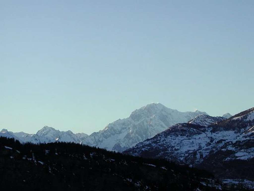 tramonto sul Monte Bianco mt....
