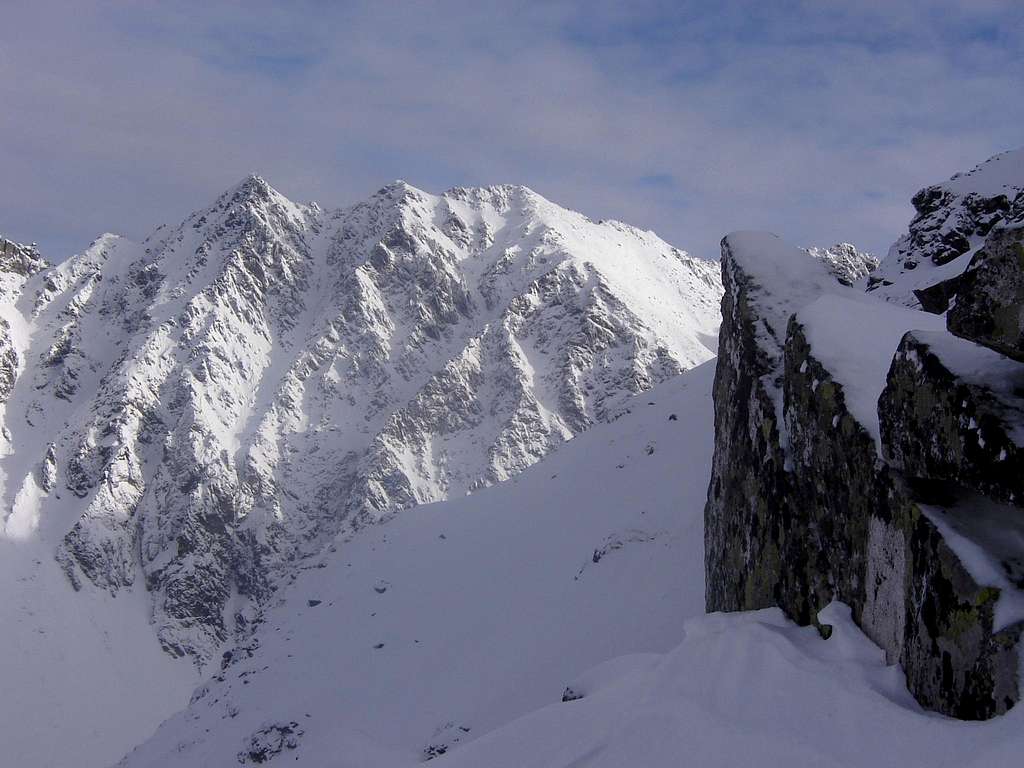 View of Skrajny Granat from Koscielec ridge