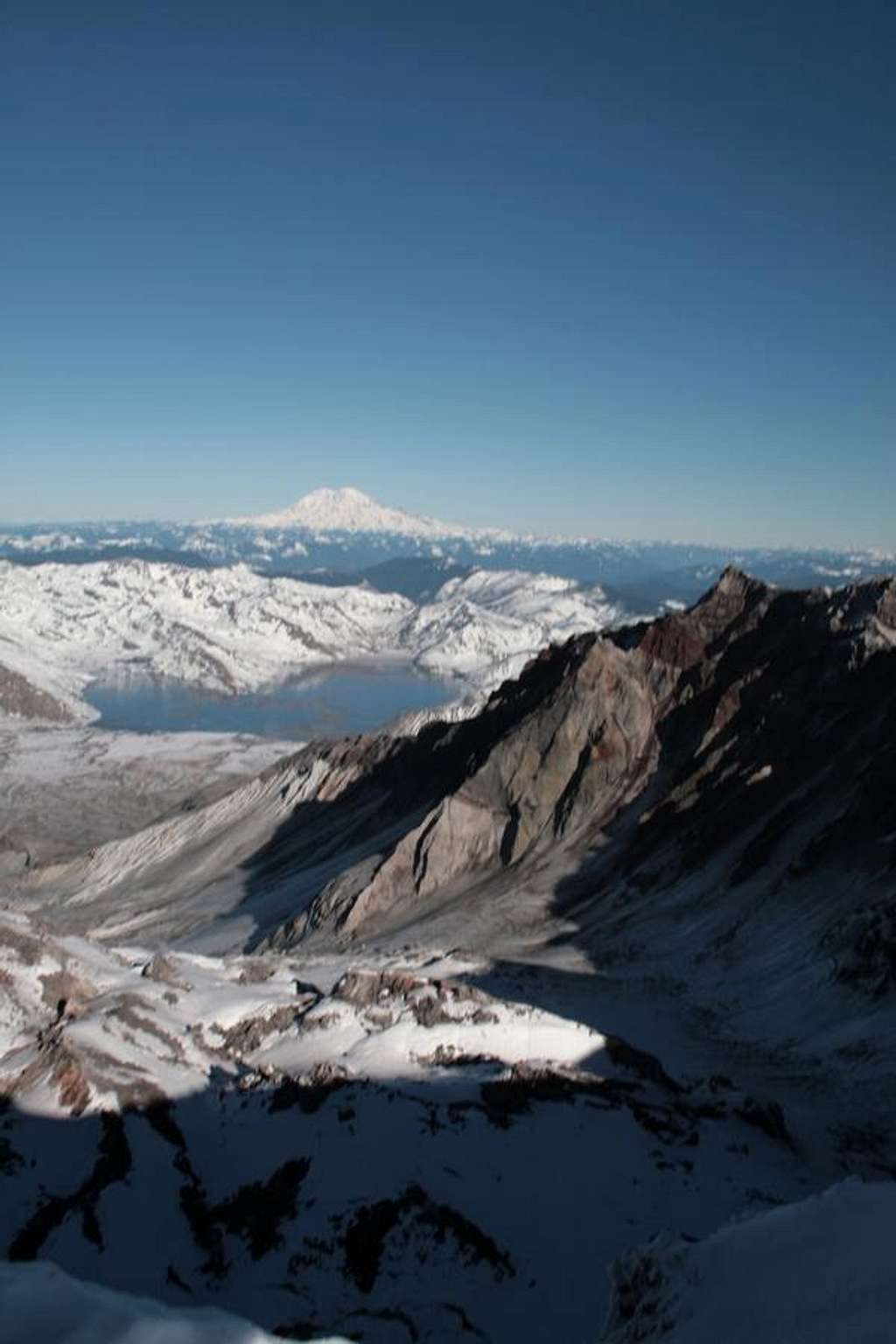 view from crater rim of Mt. Saint Helens