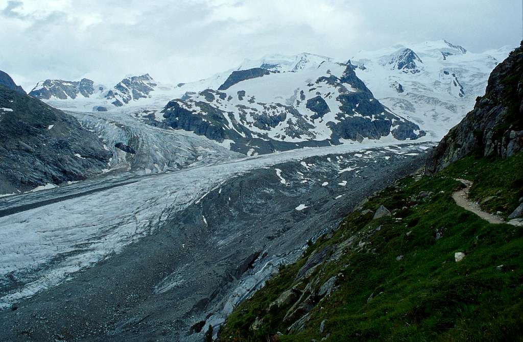Pers Glacier and Morteratsch glacier