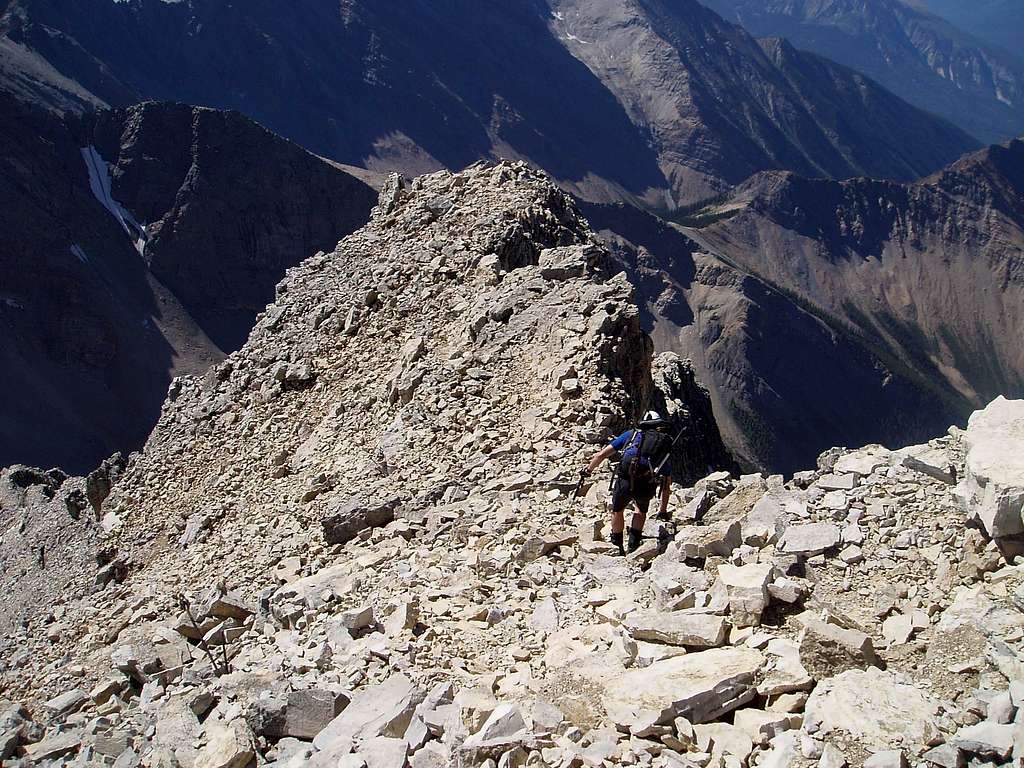 Summit ridge along top of main wall