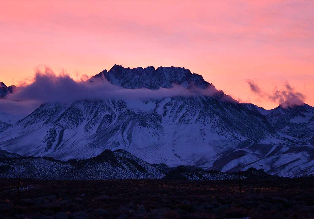 Basin Mountain at dusk