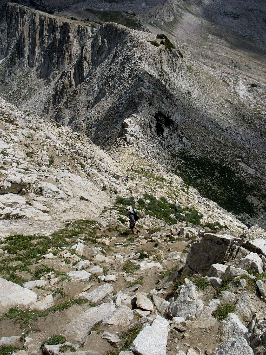 Descending Pfeifferhorn east ridge