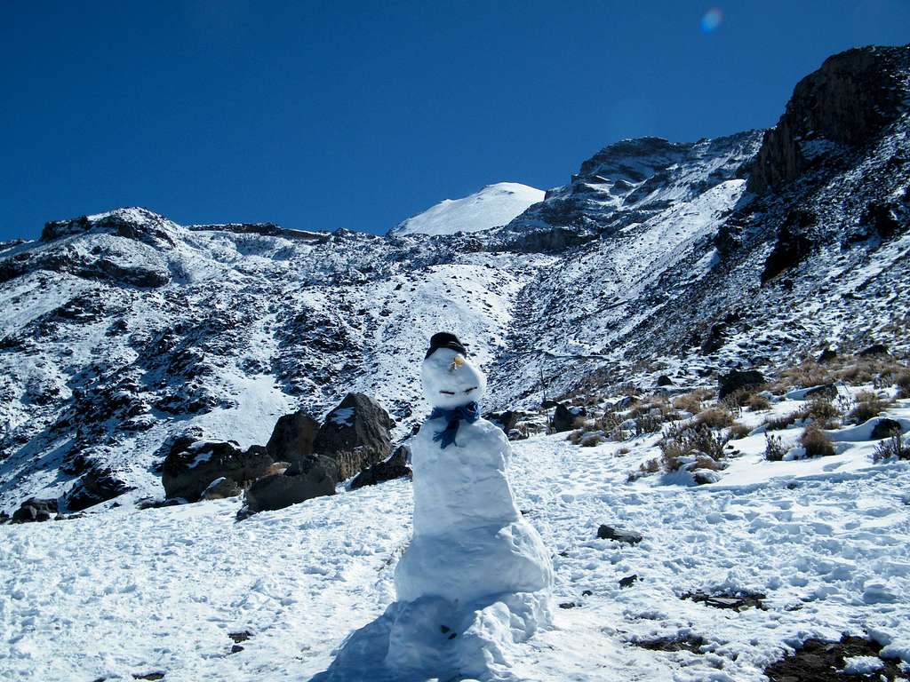 Snowman on Orizaba
