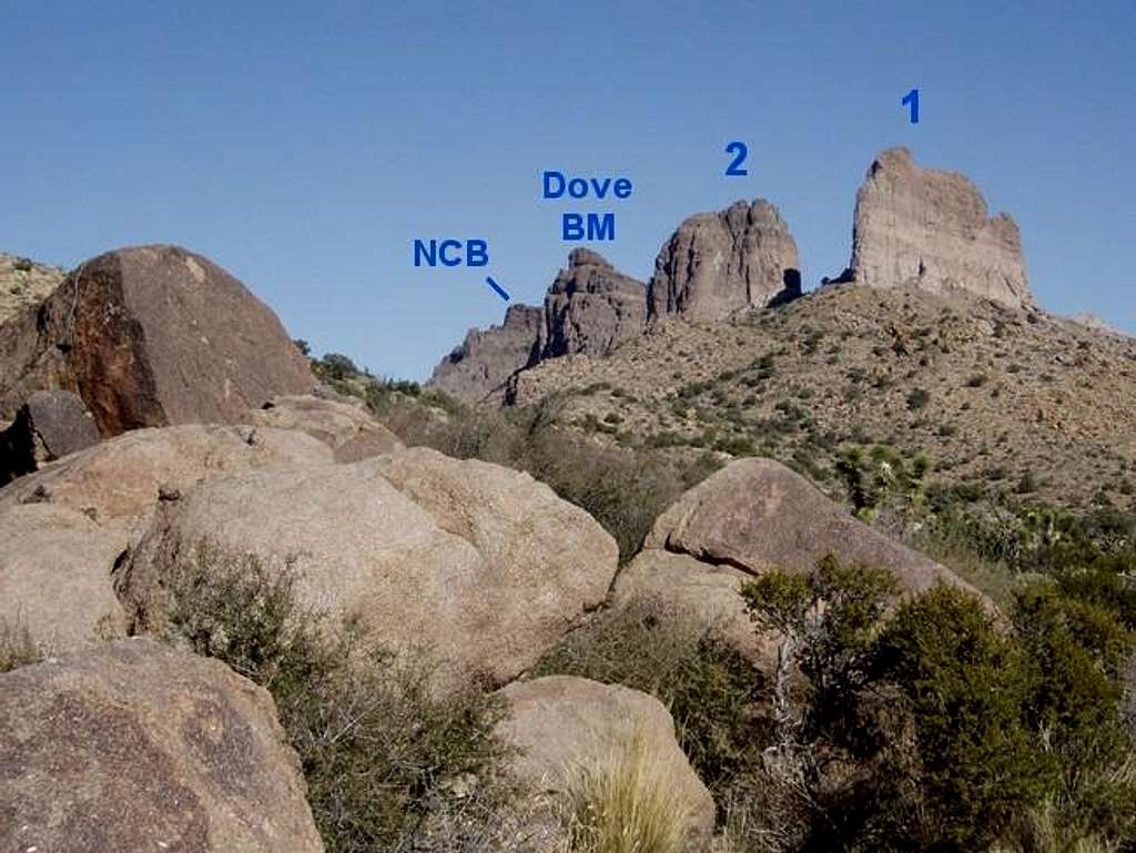 Castle Peaks, as Seen from SSW