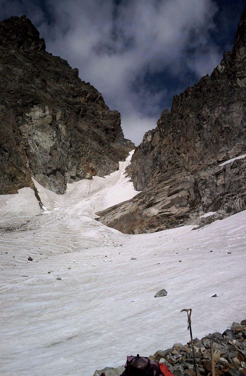 Fuorcla Buin south couloir close-up
