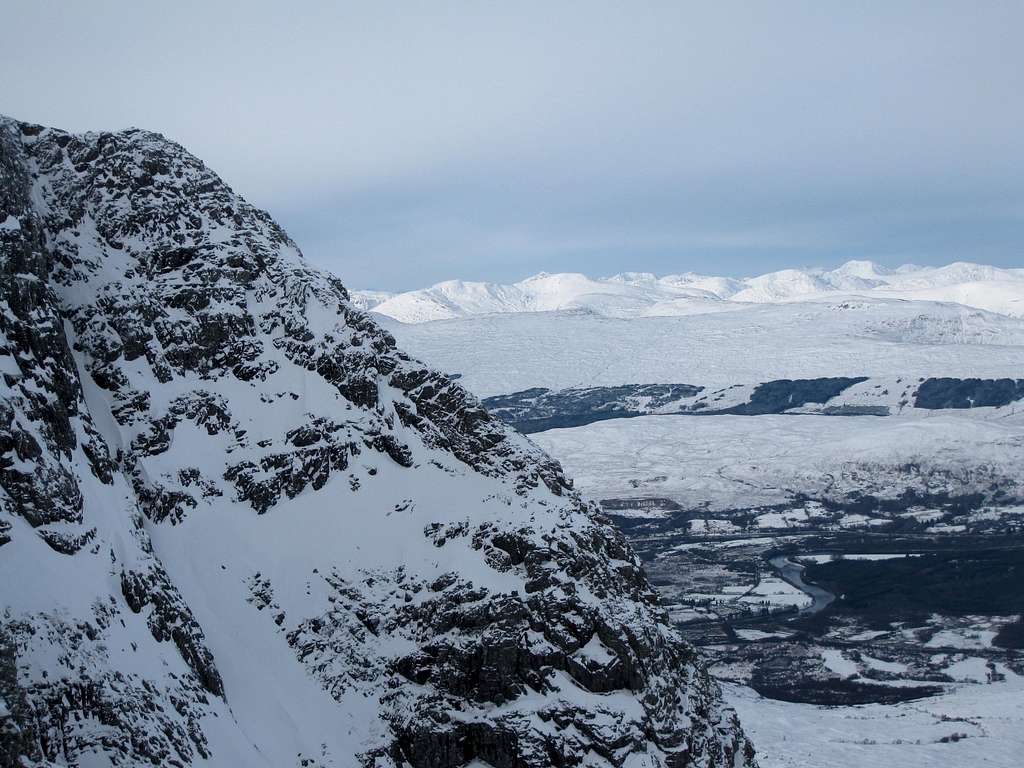 Castle Ridge from the upper half of the Ledge Route of Ben Nevis