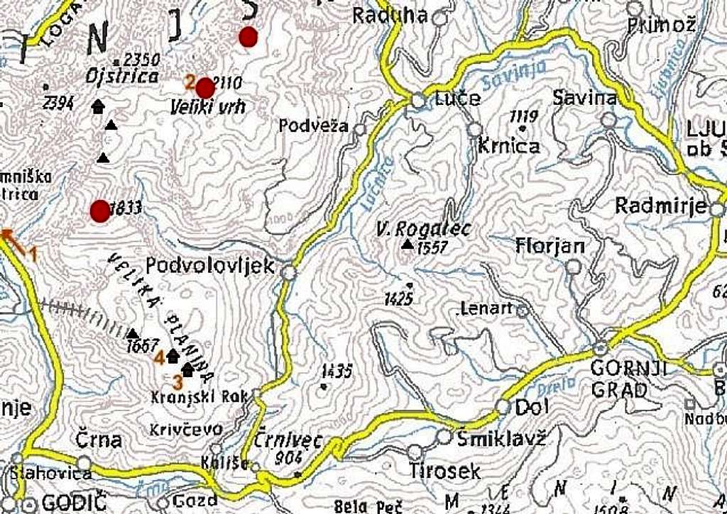 Velika planina - Dleskovska planota - Rogatec group