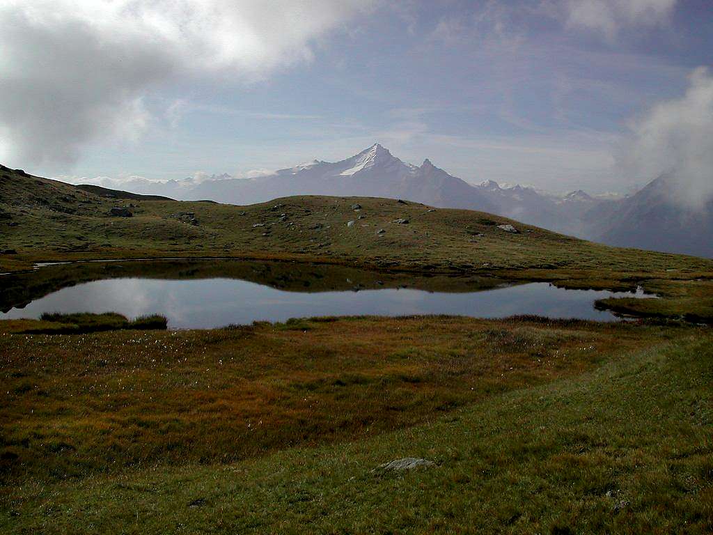 At the foot of Mont Fallere: view towards Gran Paradiso Group