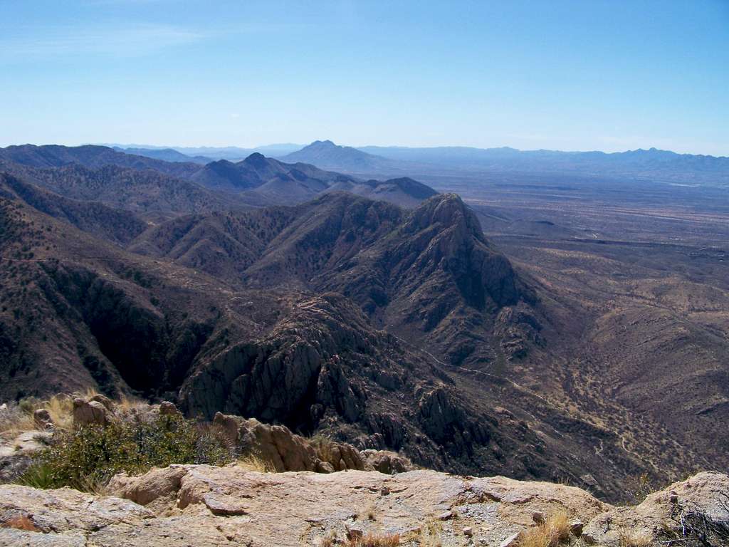 Desert peaks from the summit of Elephant Head