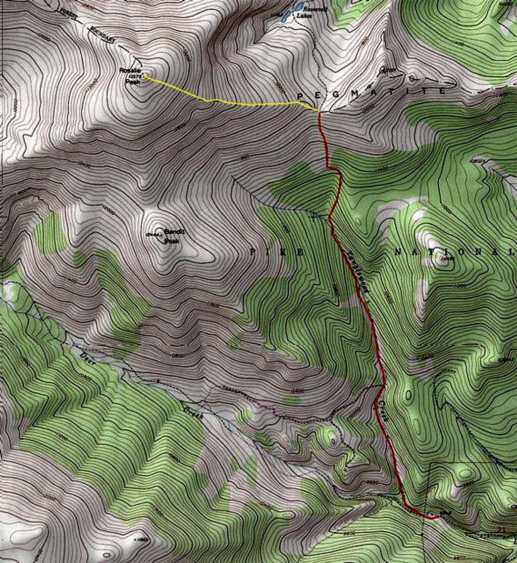 Rosalie's east ridge route...