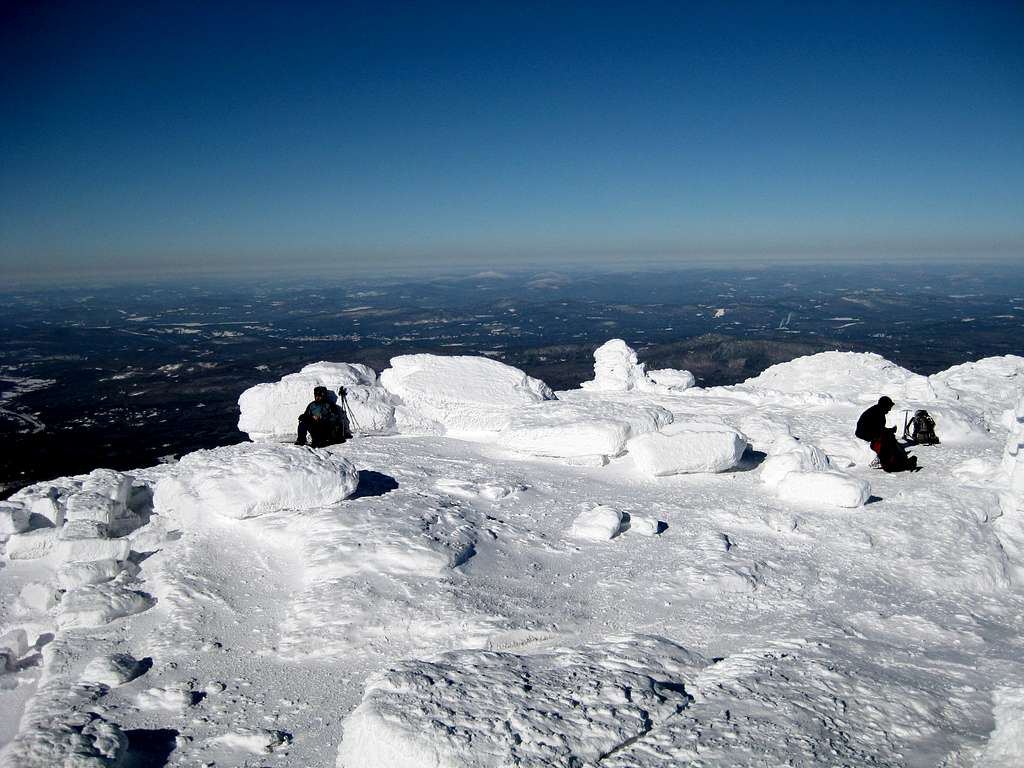 Hikers on the summit of Lafayette - 1/10/2009
