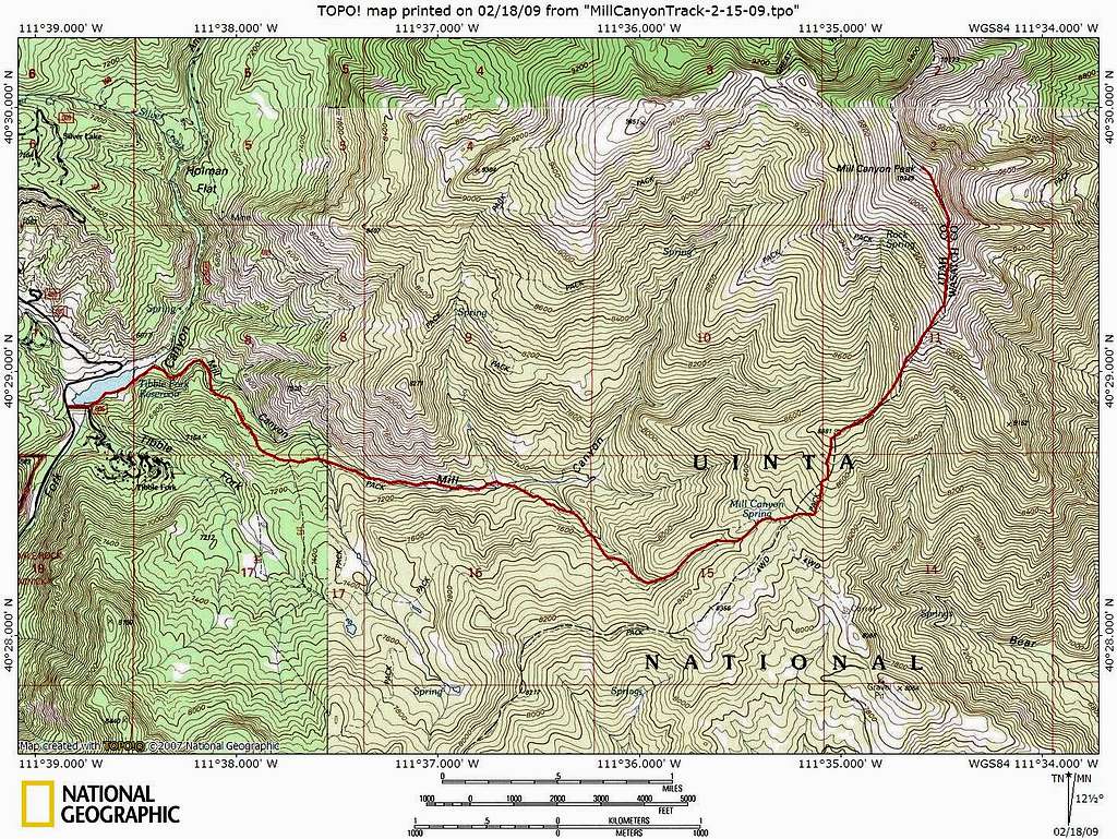 Mill Canyon Route