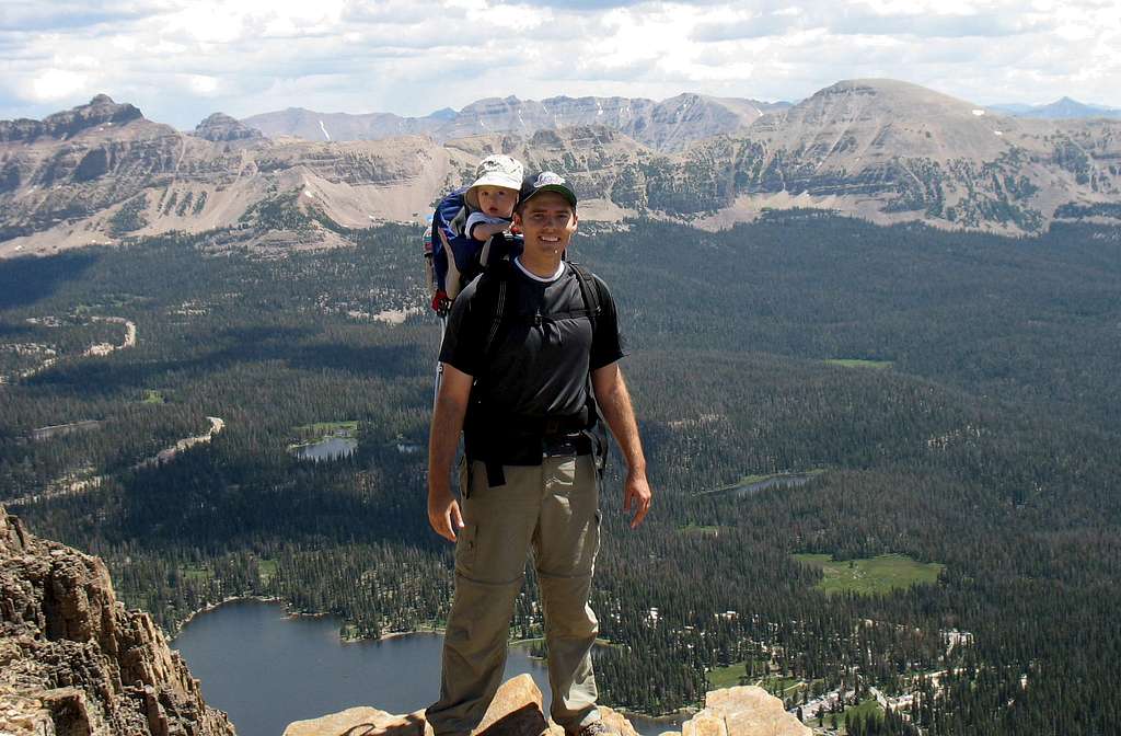 Dad & Son on Bald Mountain summit
