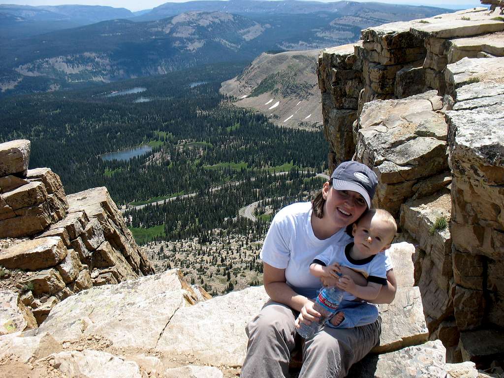 Mom & Son on Bald Mountain summit