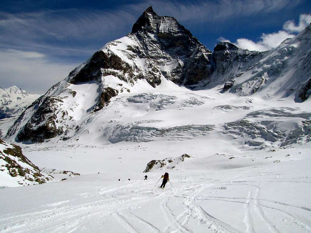 Skiing on the Tiefmatten Glacier