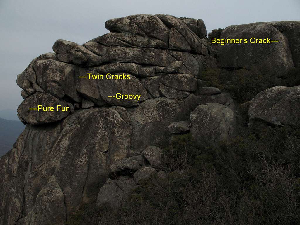 Old Rag Summit Crags-- Routes
