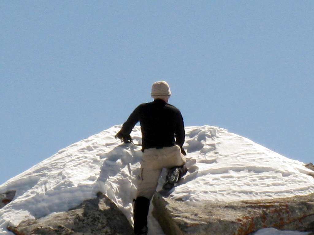 Matt just below the summit