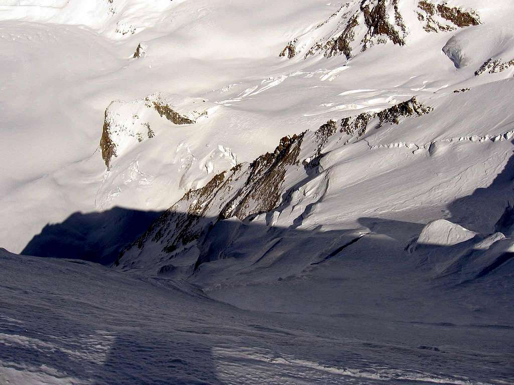 The north side of the east summit.