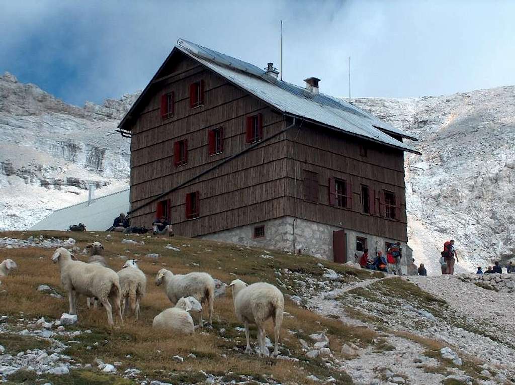 The hut Dom Planika, on the base of the Triglav ridge