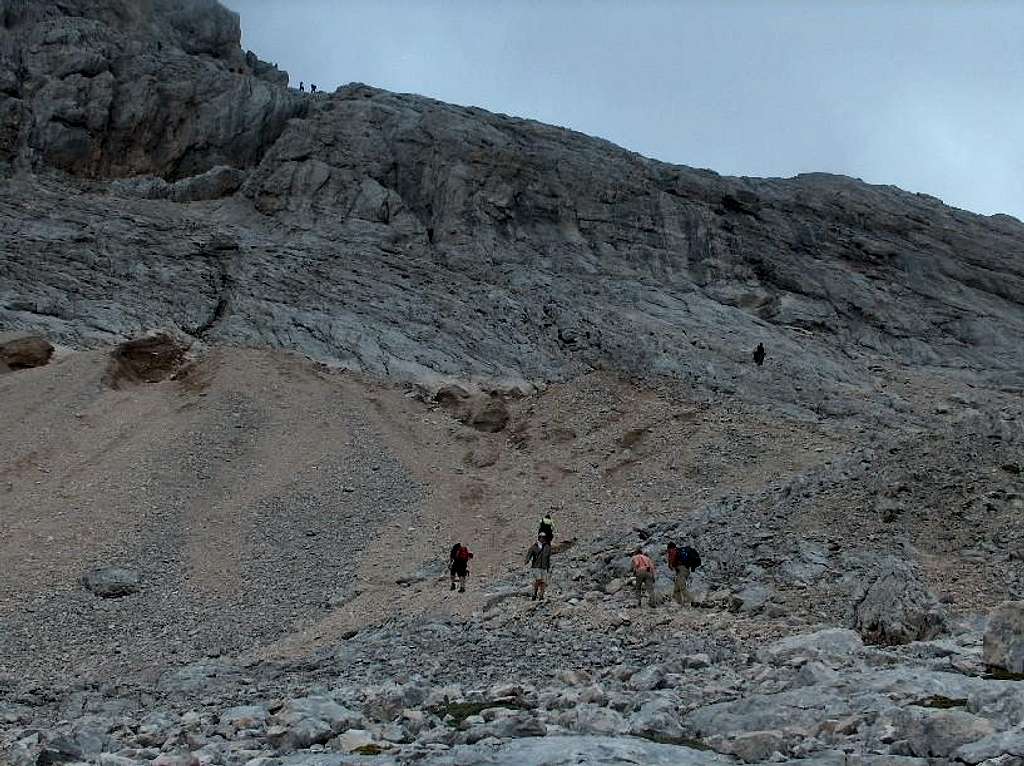 The base of the Triglav ridge, near Dom Planika