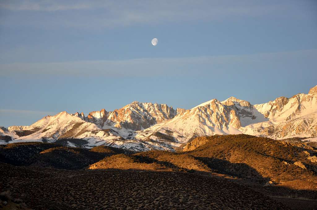 Moon over Mount Emerson