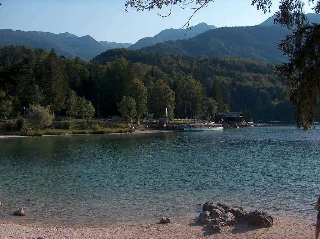 Bohinj lake in the evening