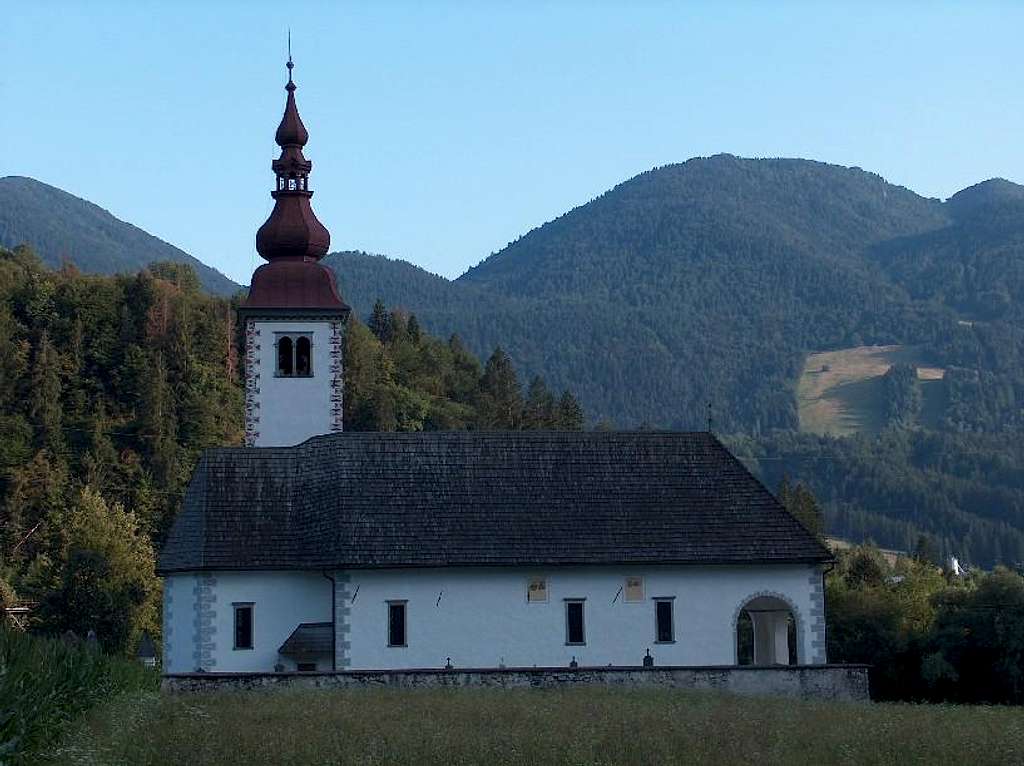 Slovenian church in Bohinjska Bistrica, near lake Bohinj