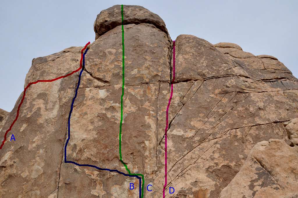 Climbs of the west face