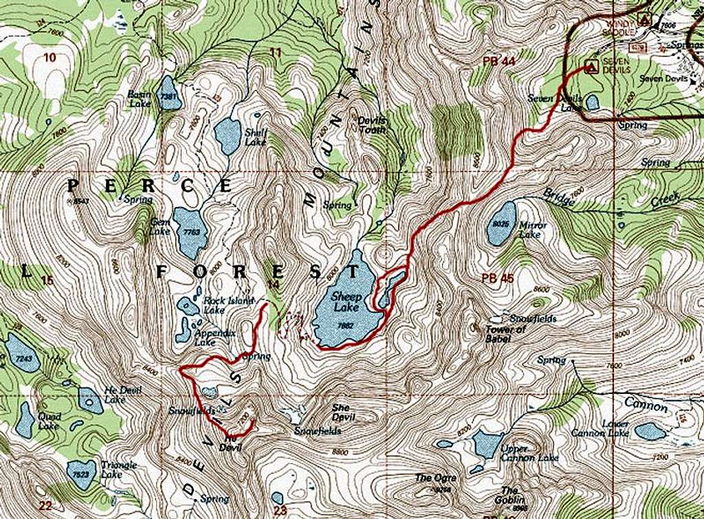 Northwest Ridge of He Devil