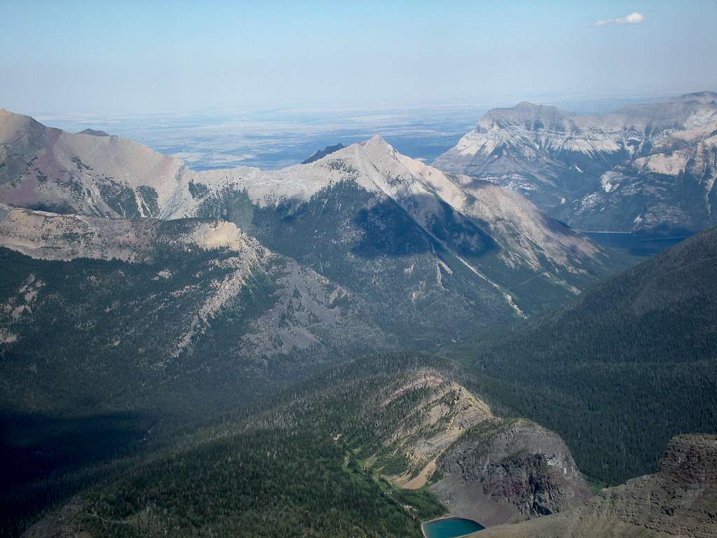 Looking into Waterton from Chapman summit