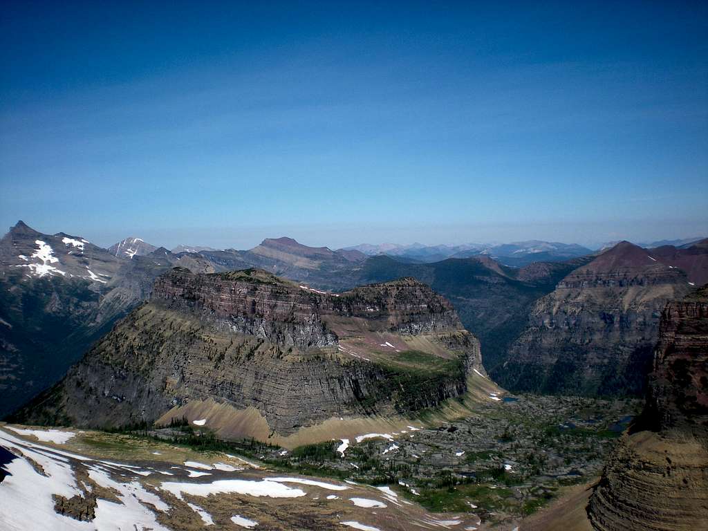 Boulder Pass and the Waterton Peaks from Boulder Peak